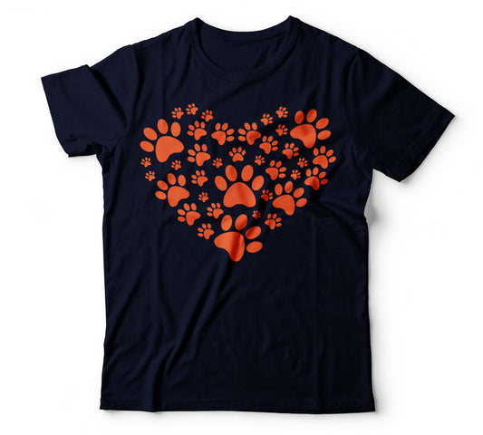 Paw print love heart