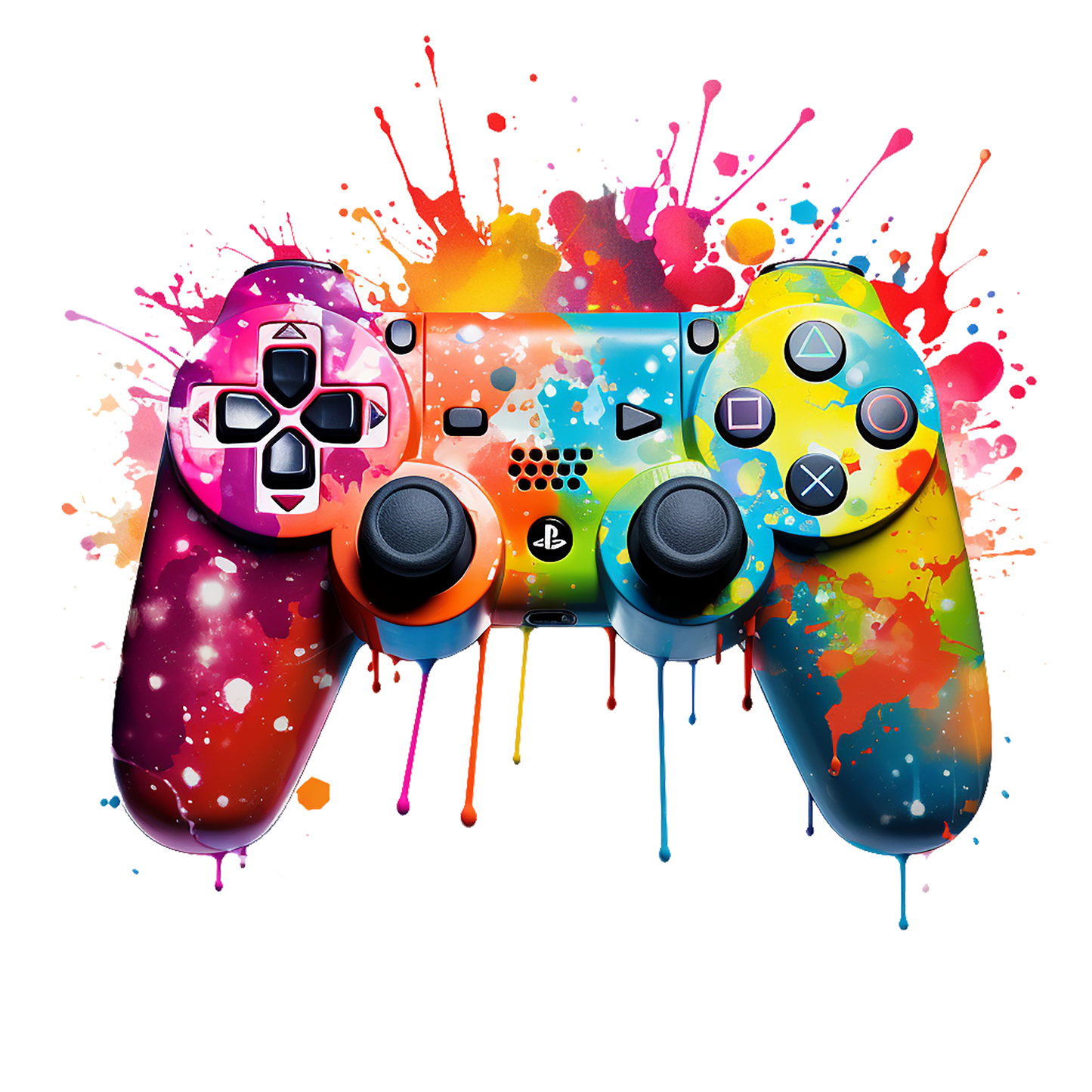 PS1 Controller Paint Splat 1