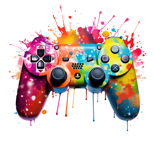 PS1 Controller Paint Splat 1