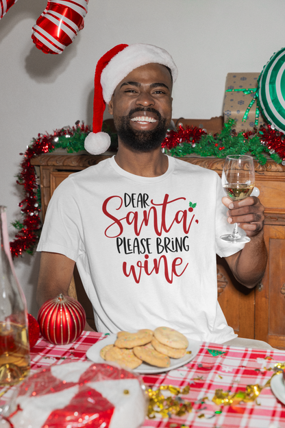 Dear Santa Please Bring the Wine T-Shirt - Adult