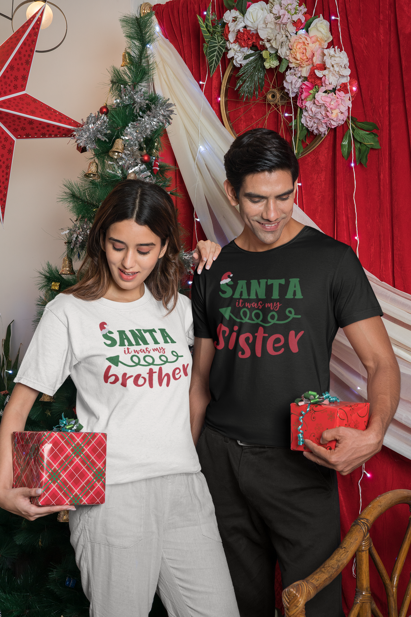 Santa it was my Sister/Brother T-Shirt - Adult